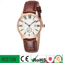 Montre en cuir pour hommes avec Quratz Waterproof